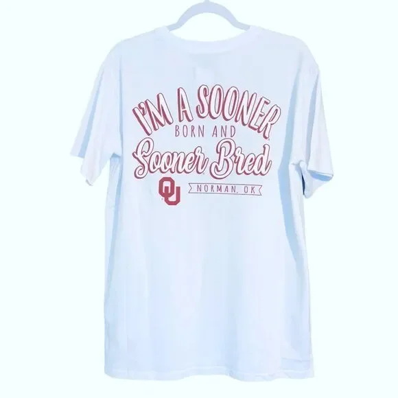 Captivating Women’s OU Oklahoma University Cotton Licensed T-Shirt Size Large - Picture 2 of 9